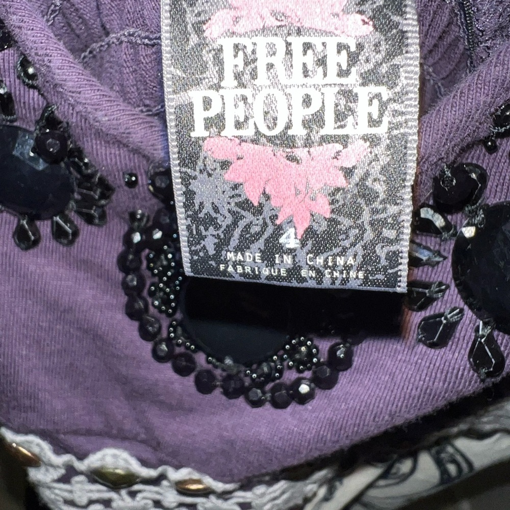 Free people size 4  tunic dress with ornate beading - Picture 6 of 9